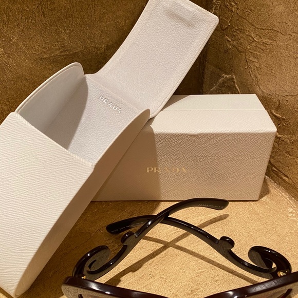 PRADA ladies mini baroque sunglasses in brown - Picture 6 of 8